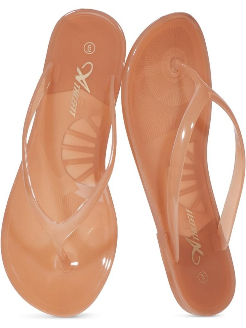 Women's Nude Summer Lightweight Casual Beach Pool Thong Non Slip Flip Flop Flat
